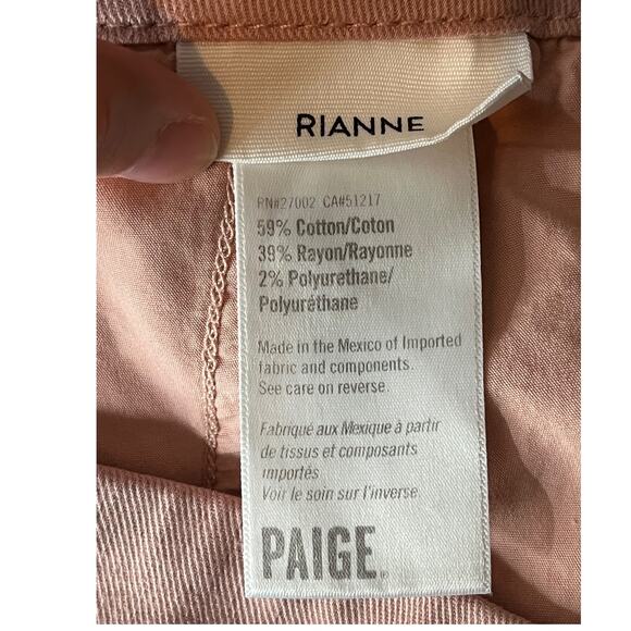 Paige pants Rianne Slash Pocket Chino pink size 27 - Picture 6 of 6